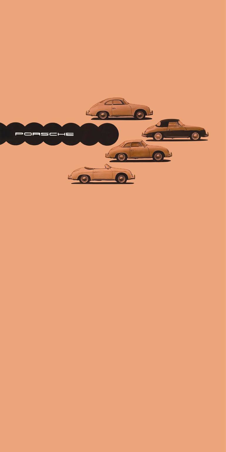 Original Car Printmaking by Andreas Ritter  Documentary Art on Acrylic  356 PORSCHE