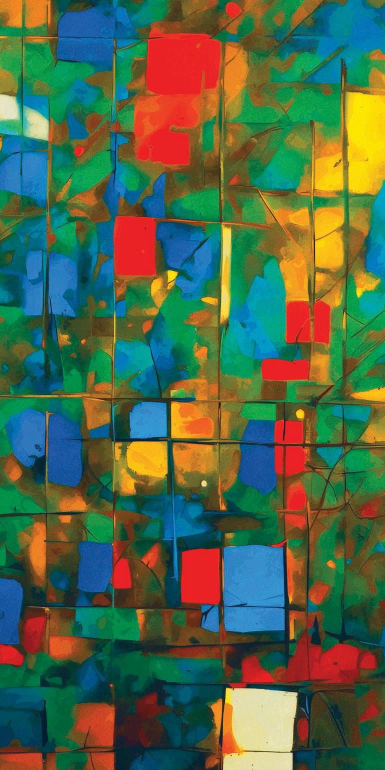 Original Abstract Printmaking by Andreas Ritter  Abstract Expressionism Art on Acrylic  1960modern