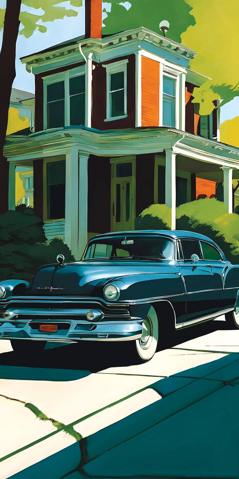 Original Car Printmaking by Andreas Ritter  Pop Art Art on Acrylic  AMERIKA 6