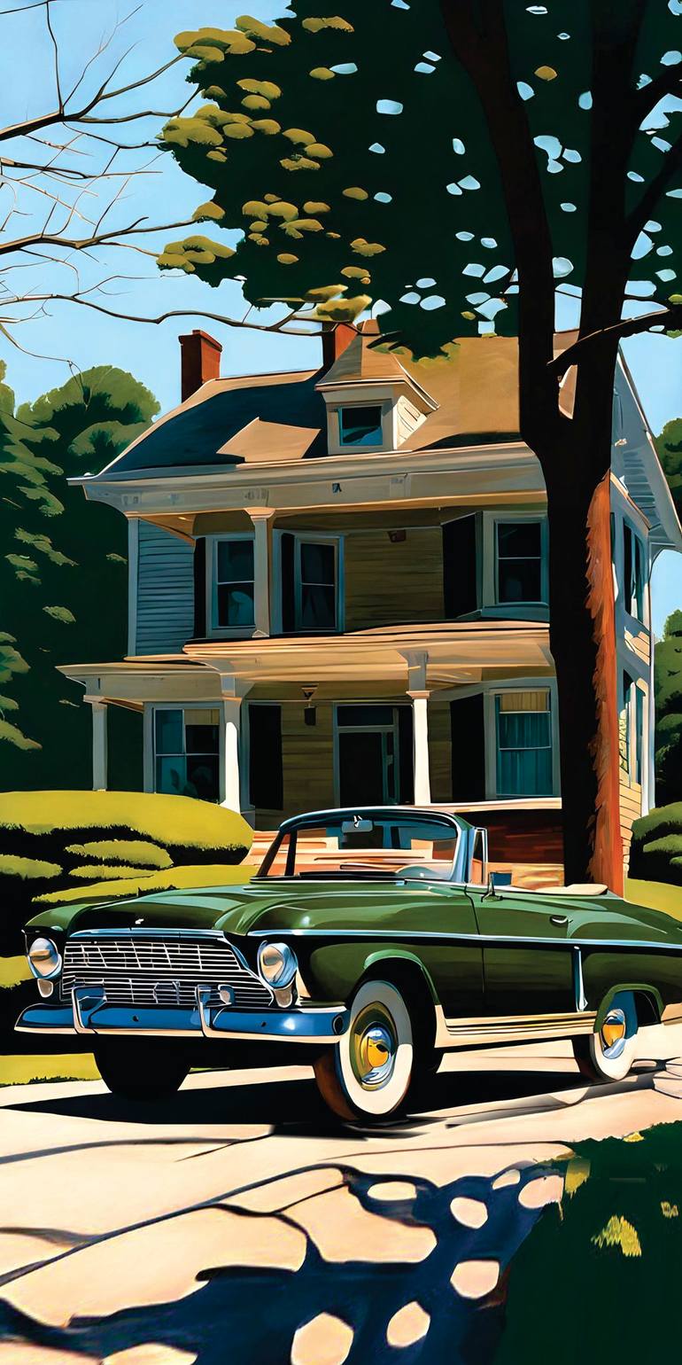 Original Car Printmaking by Andreas Ritter  Pop Art Art on Acrylic  AMERIKA 14