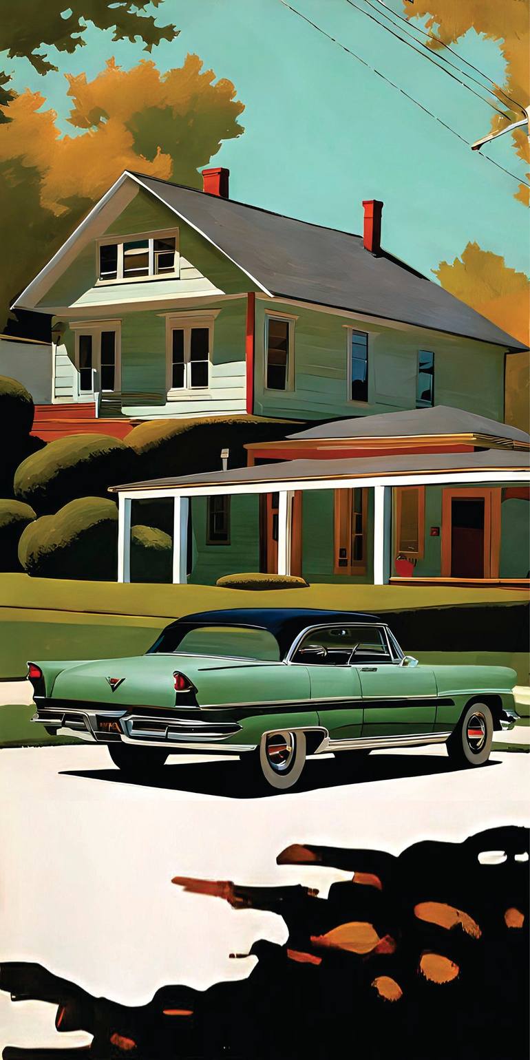 Original Car Printmaking by Andreas Ritter  Pop Art Art on Acrylic  AMERIKA 20