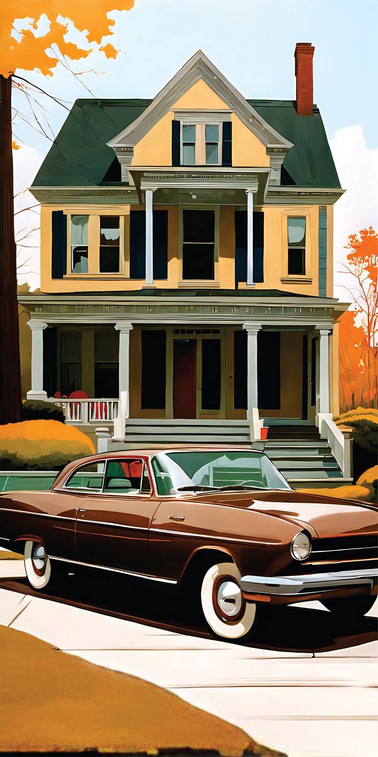 Original Car Printmaking by Andreas Ritter  Pop Art Art on Acrylic  AMERIKA 22