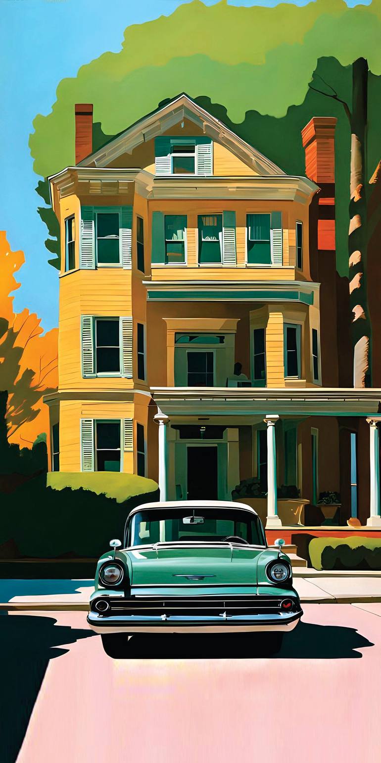 Original Car Printmaking by Andreas Ritter  Pop Art Art on Acrylic  AMERIKA 24