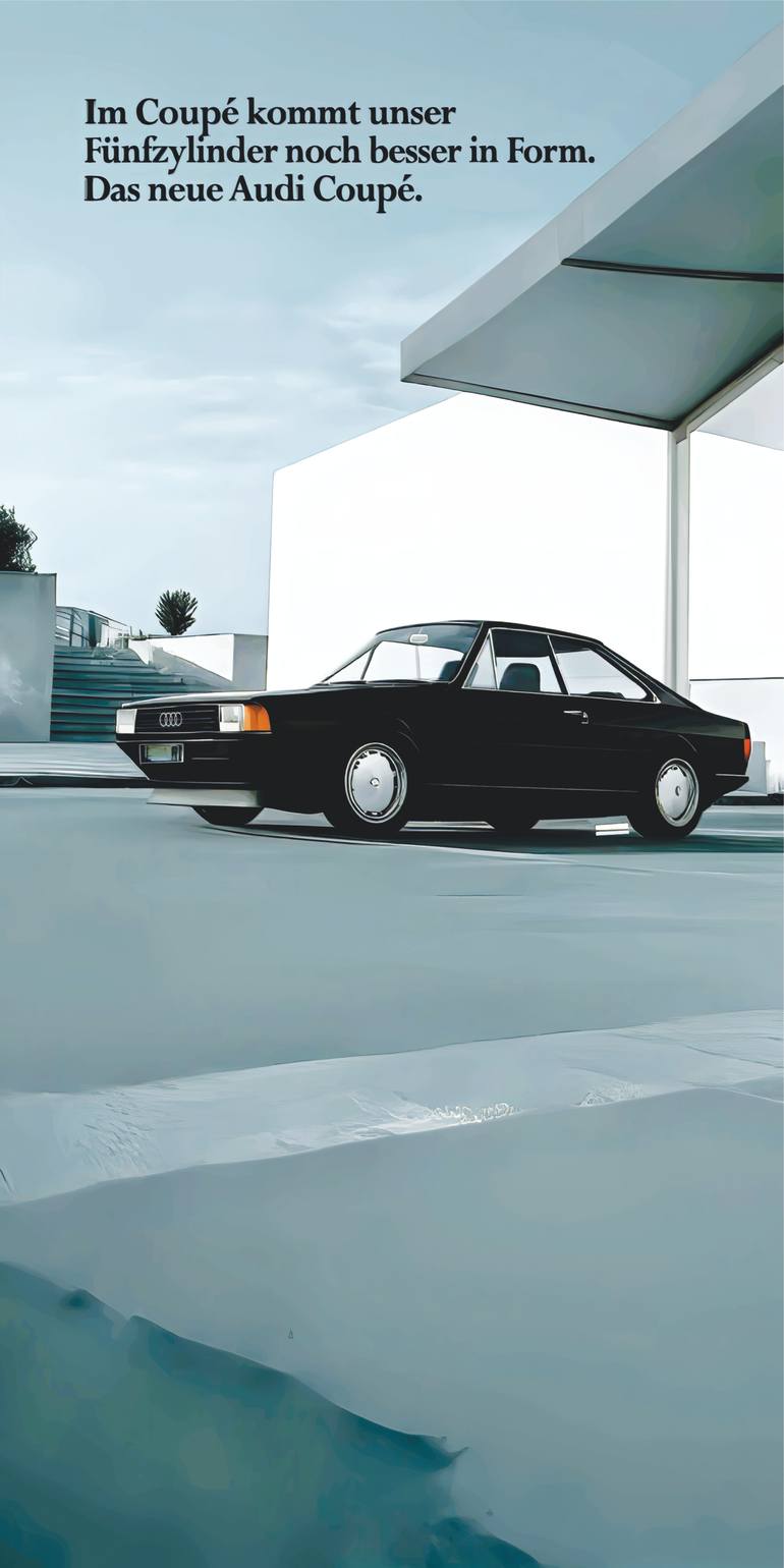 Original Car Printmaking by Andreas Ritter  Photorealism Art on Acrylic  Audi Coupe
