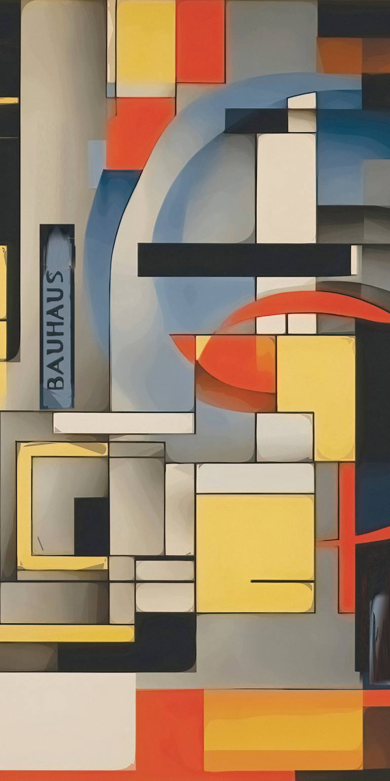 Original Architecture Printmaking by Andreas Ritter  Bauhaus Art on Acrylic  BAUHAUS 10