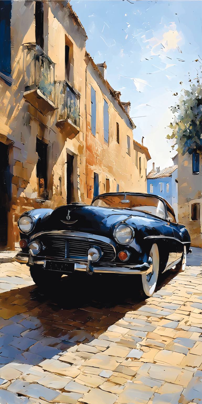 Original Car Printmaking by Andreas Ritter  Classicism Art on Acrylic  classic 3