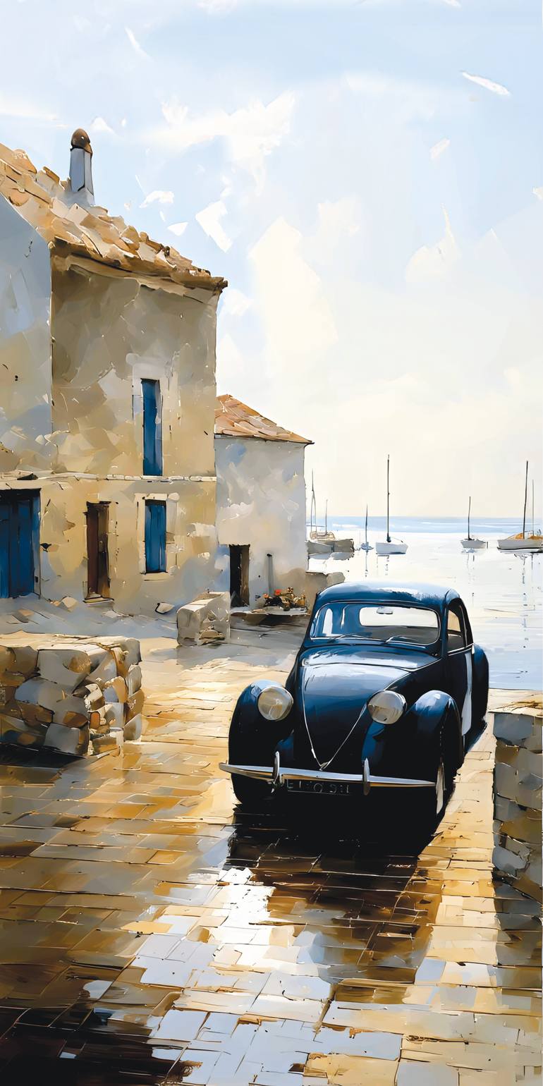Original Car Printmaking by Andreas Ritter  Classicism Art on Acrylic  classic 14
