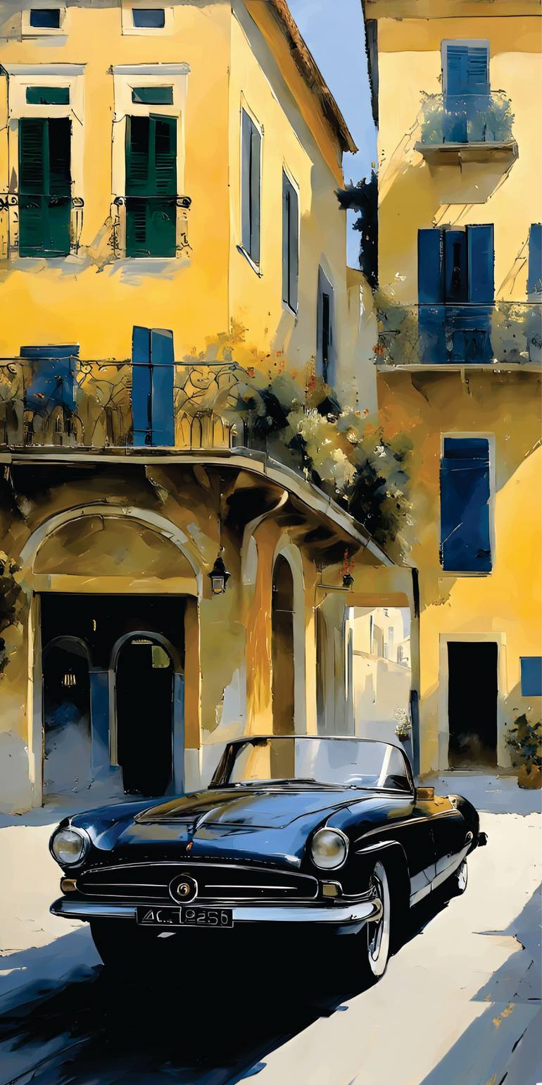 Original Car Printmaking by Andreas Ritter  Classicism Art on Acrylic  classic 15