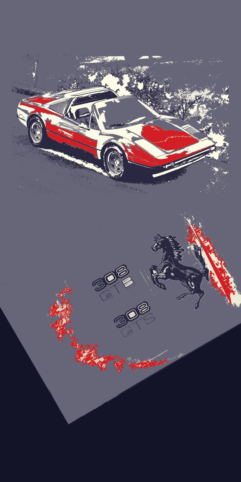 Original Car Printmaking by Andreas Ritter  Street Art Art on Acrylic  classic 308