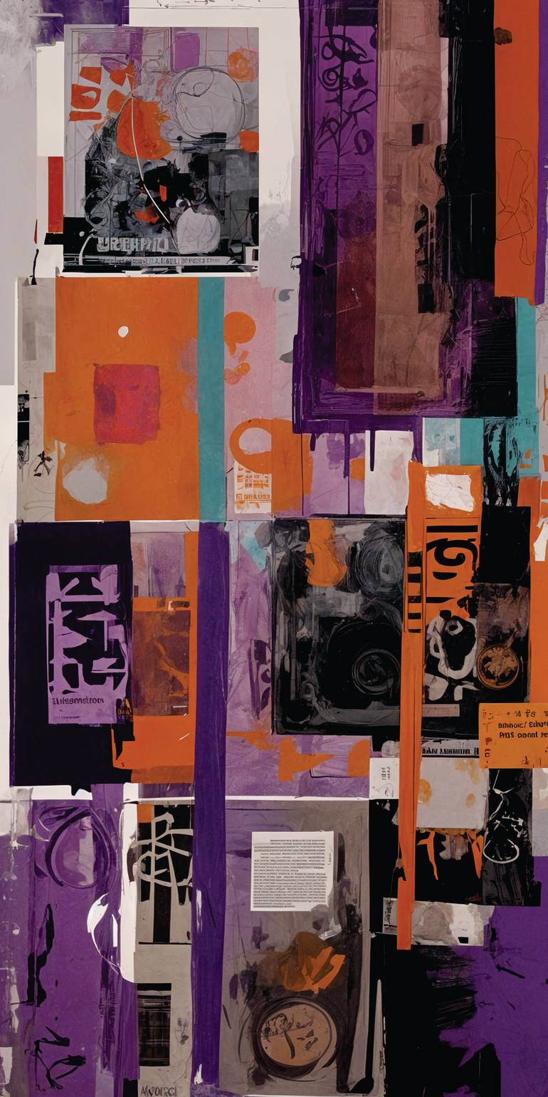 Original Abstract Printmaking by Andreas Ritter  Modernism Art on Acrylic  G