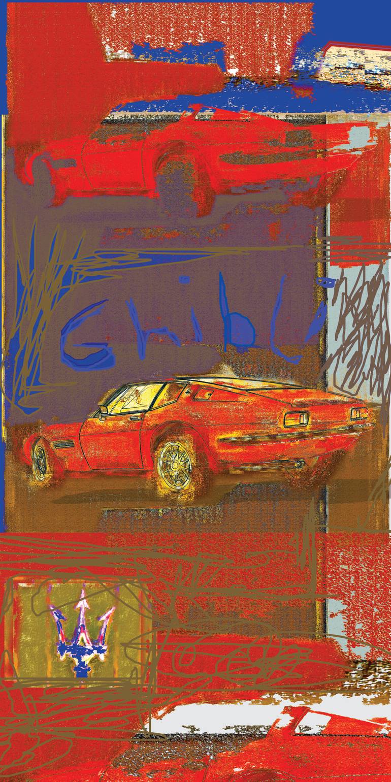 Original Car Printmaking by Andreas Ritter  Street Art Art on Acrylic  Ghibli STREET