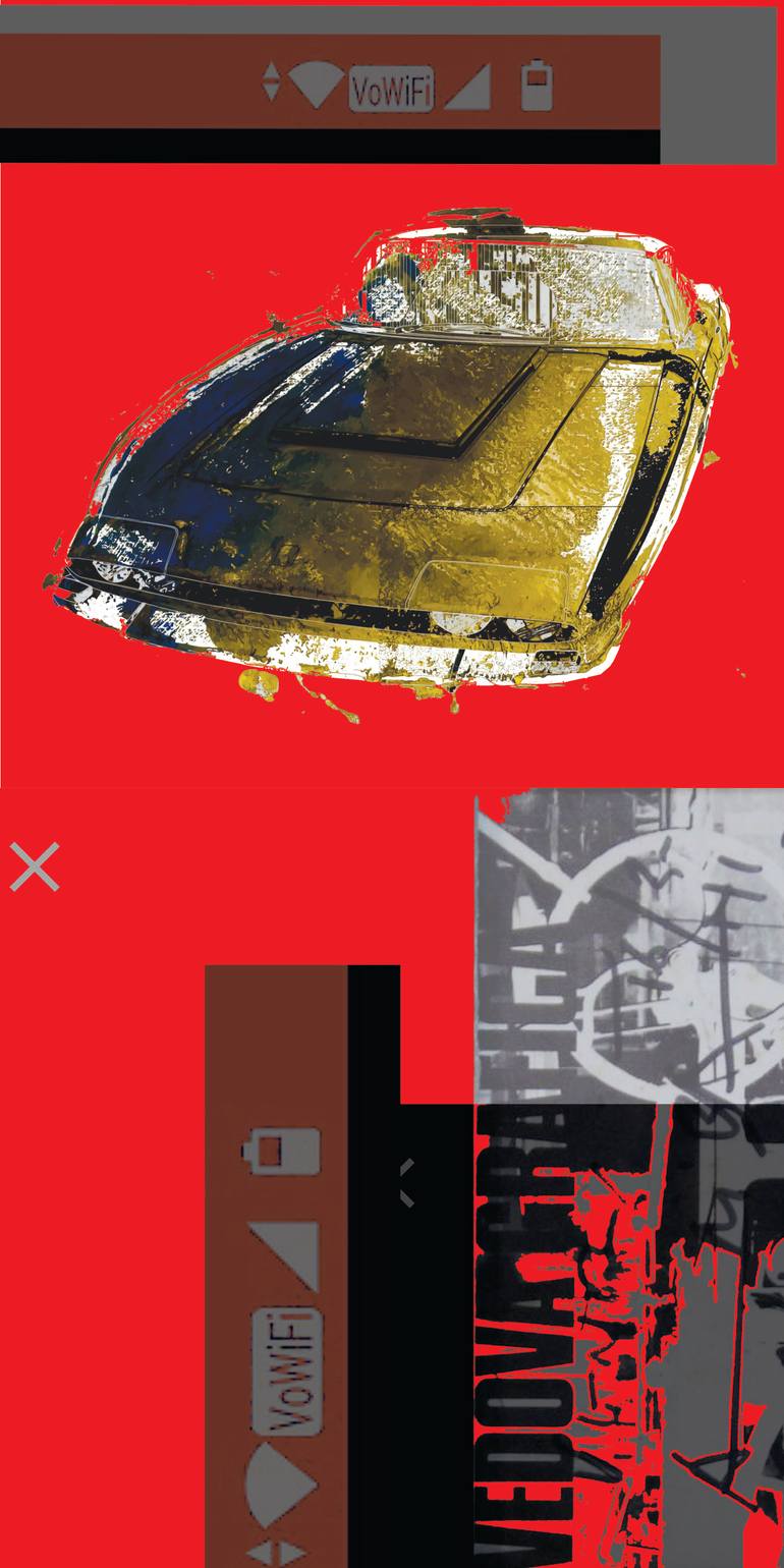 Original Car Printmaking by Andreas Ritter  Street Art Art on Acrylic  Grifo STREET
