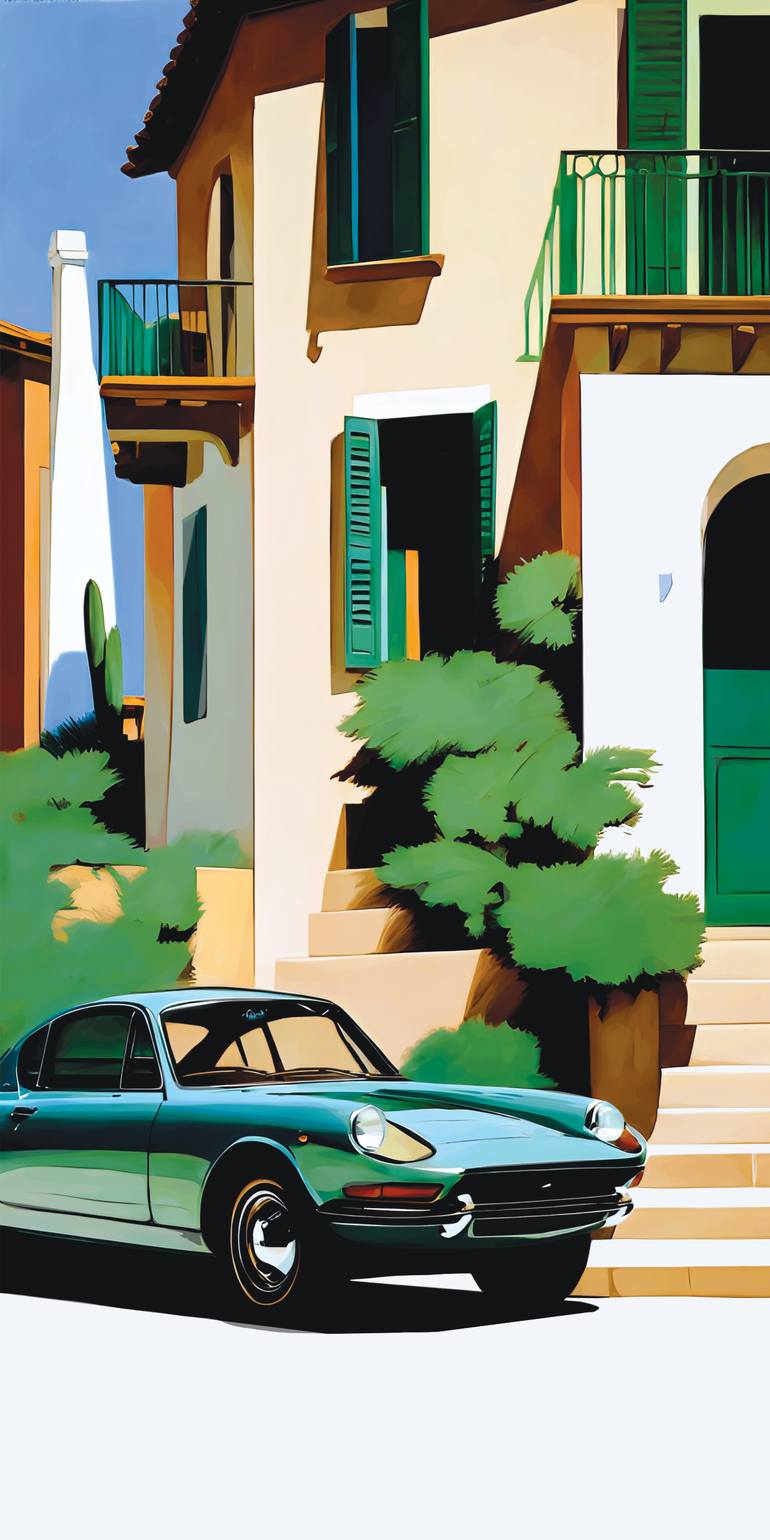 Original Car Printmaking by Andreas Ritter  Pop Art Art on Acrylic  ITALIEN 9