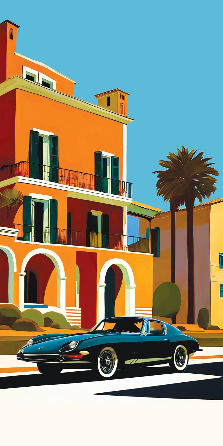 Original Car Printmaking by Andreas Ritter  Pop Art Art on Acrylic  ITALIEN 11