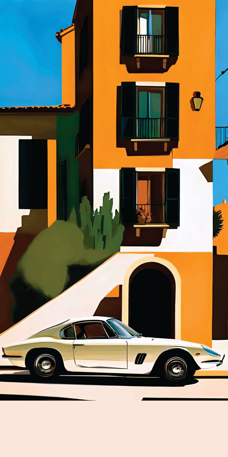 Original Car Printmaking by Andreas Ritter  Pop Art Art on Acrylic  ITALIEN 12