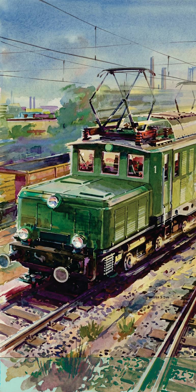 Original Transportation Printmaking by Andreas Ritter  Classicism Art on Acrylic  Zug 5