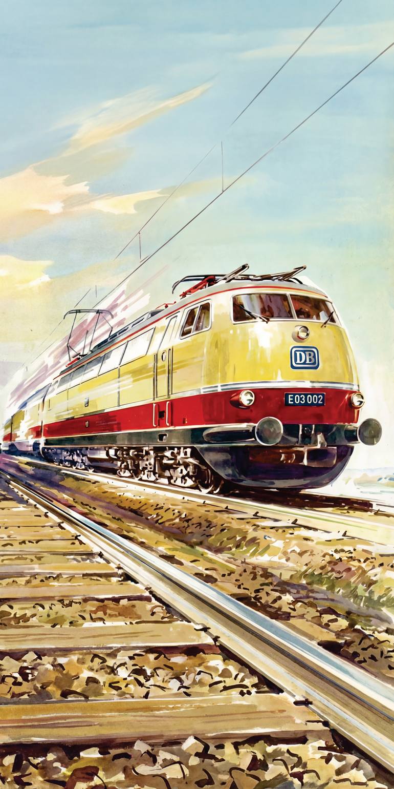 Original Transportation Printmaking by Andreas Ritter  Classicism Art on Acrylic  Zug 7