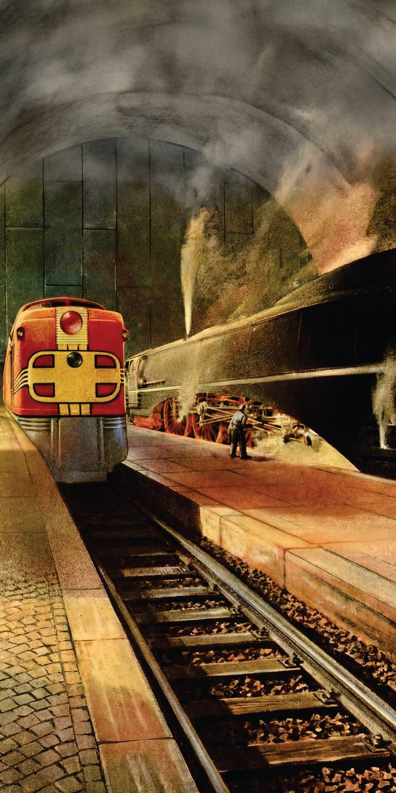 Original Transportation Printmaking by Andreas Ritter  Classicism Art on Acrylic  Zug 11