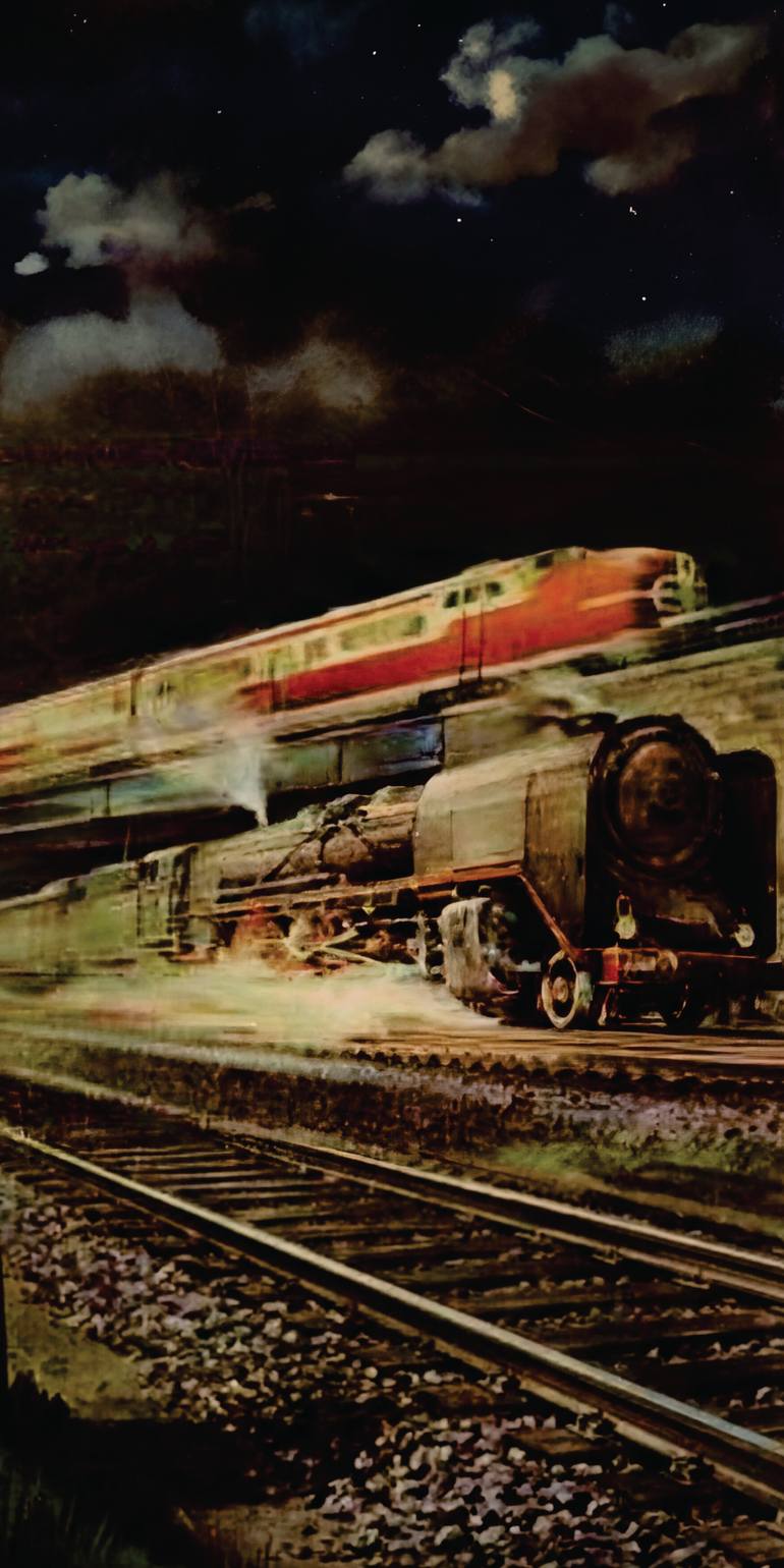 Original Transportation Printmaking by Andreas Ritter  Classicism Art on Acrylic  Zug 12