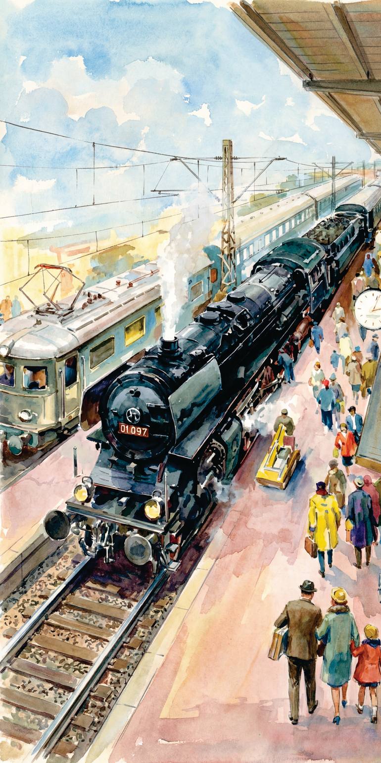 Original Travel Printmaking by Andreas Ritter  Classicism Art on Acrylic  Zug 15