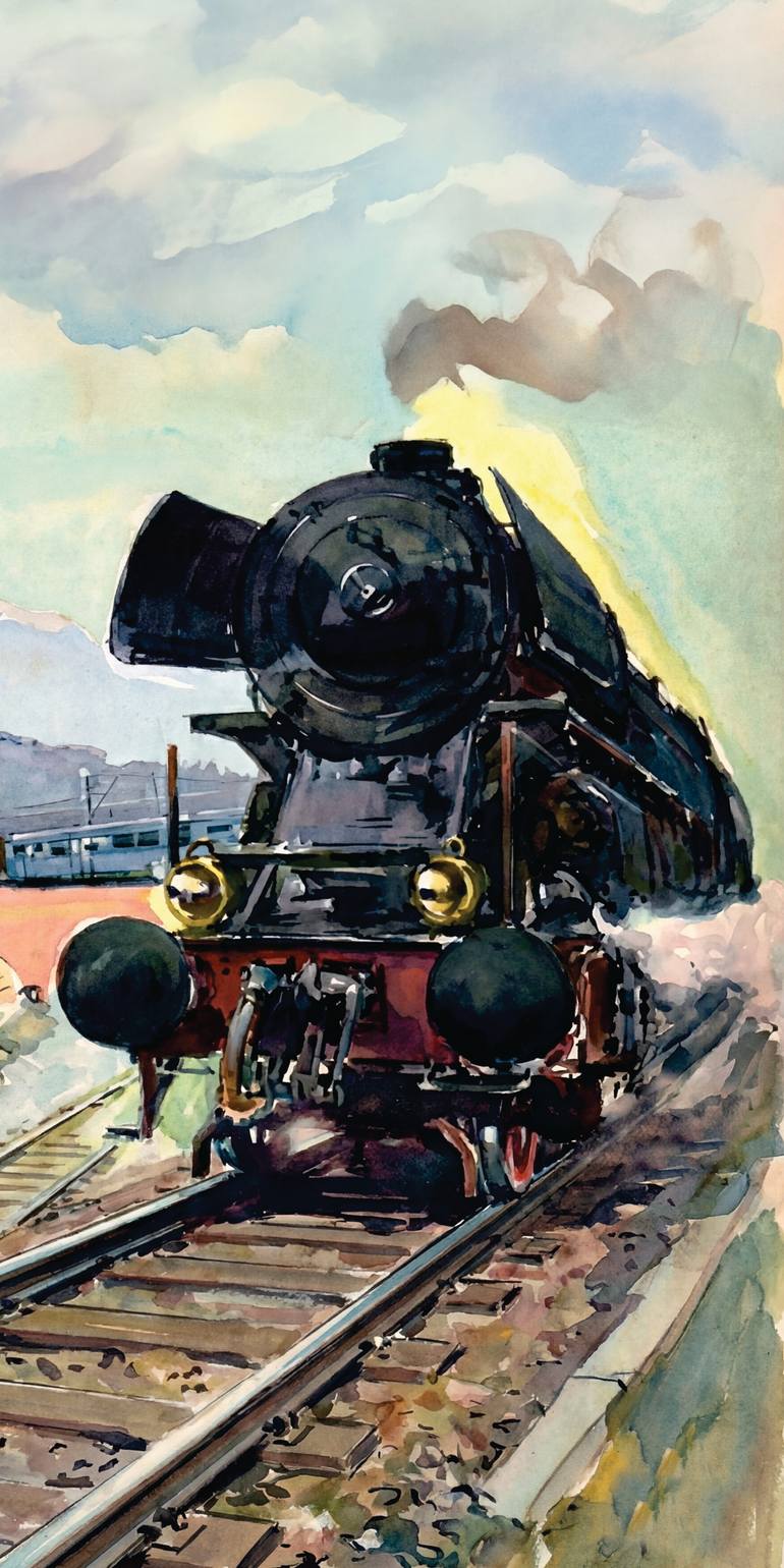 Original Travel Printmaking by Andreas Ritter  Classicism Art on Acrylic  Zug 16