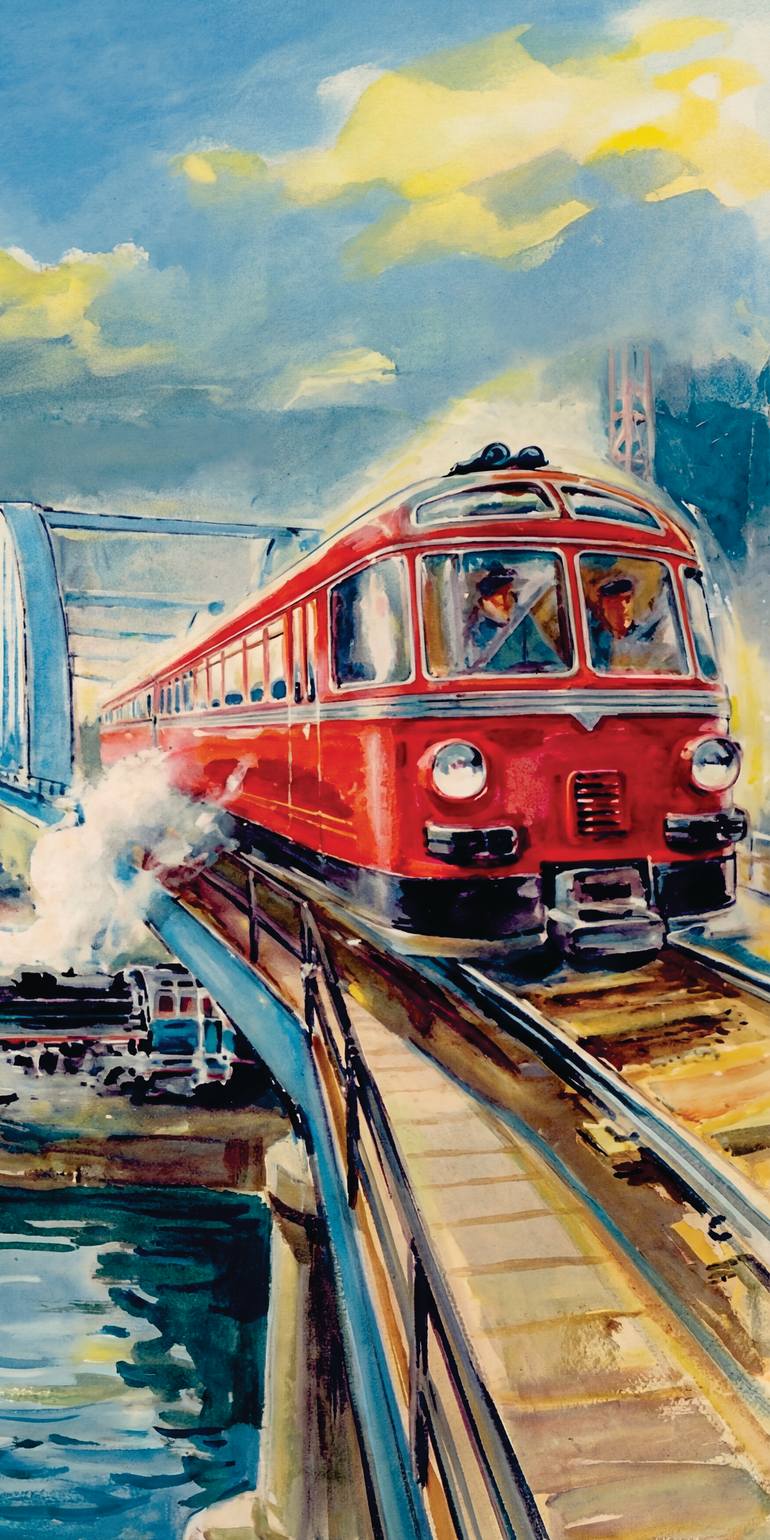 Original Travel Printmaking by Andreas Ritter  Classicism Art on Acrylic  Zug 17