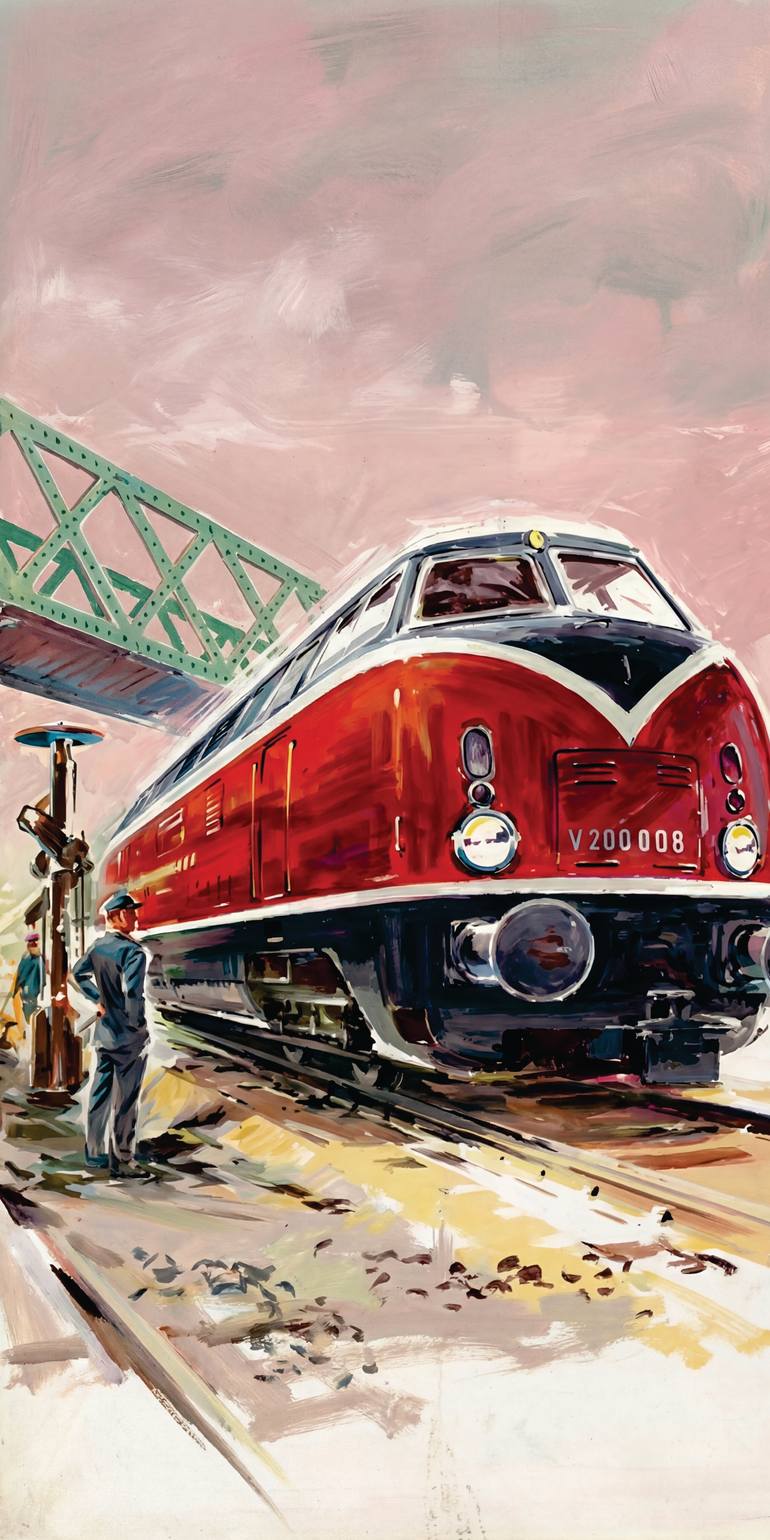 Original Transportation Printmaking by Andreas Ritter  Classicism Art on Acrylic  Zug 19