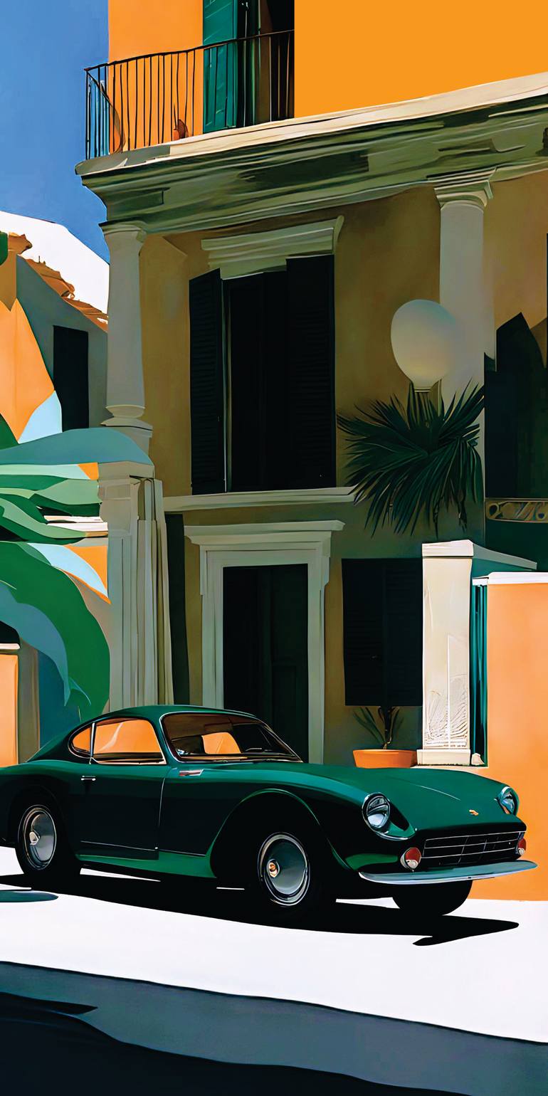 Original Car Printmaking by Andreas Ritter  Classicism Art on Acrylic  ITALIEN 21