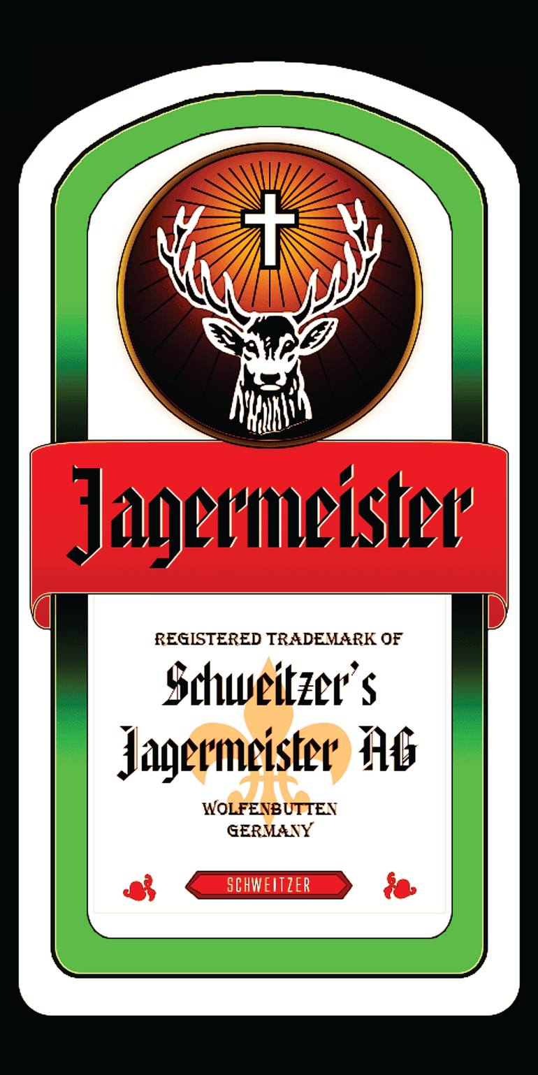 Original Car Printmaking by Andreas Ritter  Pop Art Art on Acrylic  Jaegermeister