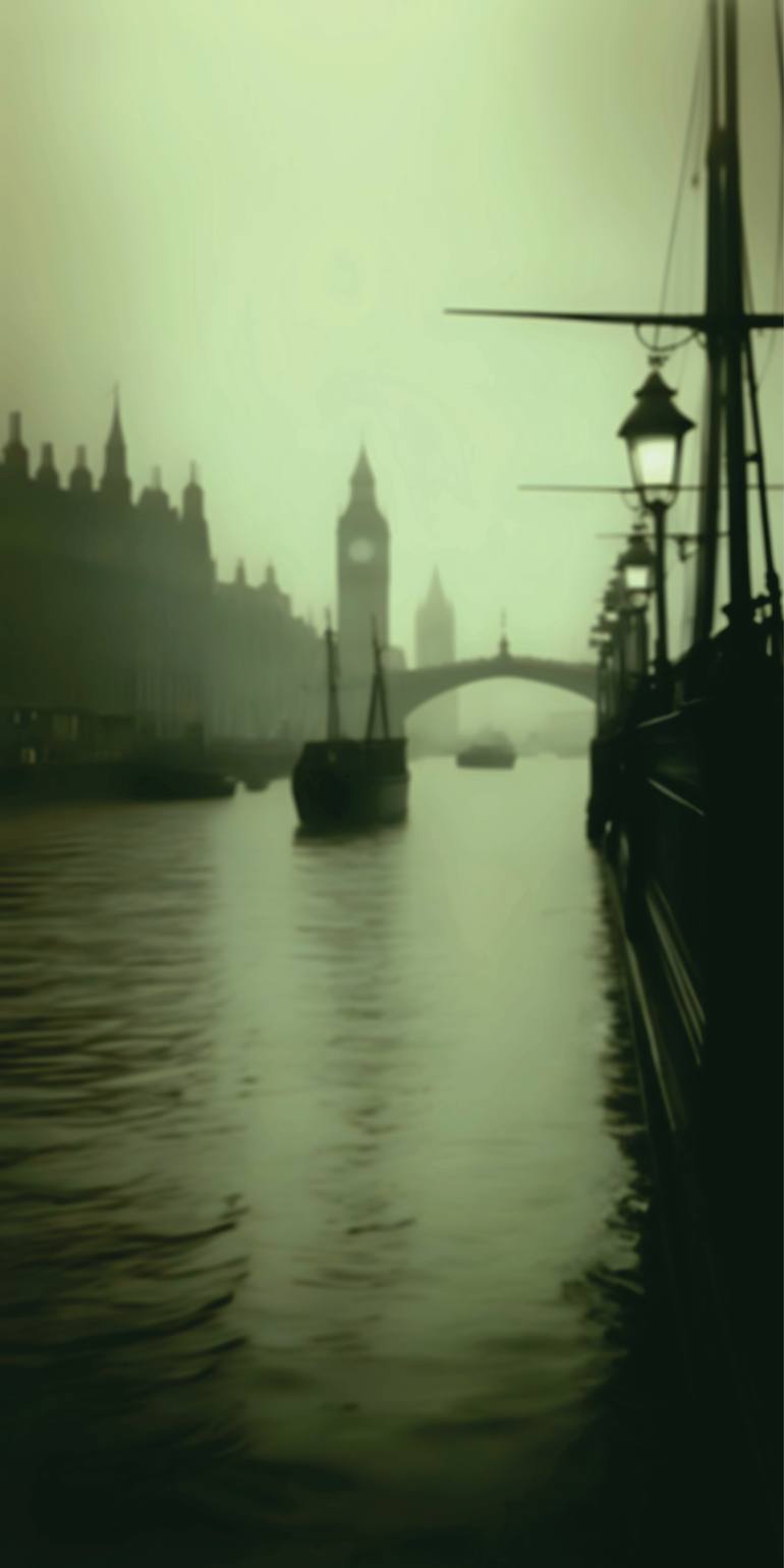 Original Boat Printmaking by Andreas Ritter  Photorealism Art on Acrylic  London 1893