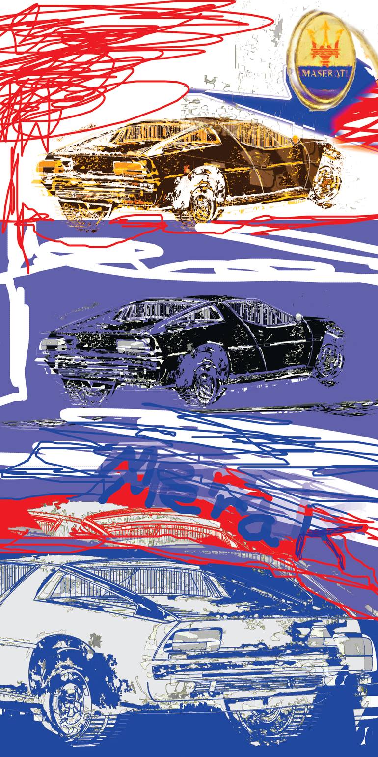 Original Car Printmaking by Andreas Ritter  Street Art Art on Acrylic  Merak STREET