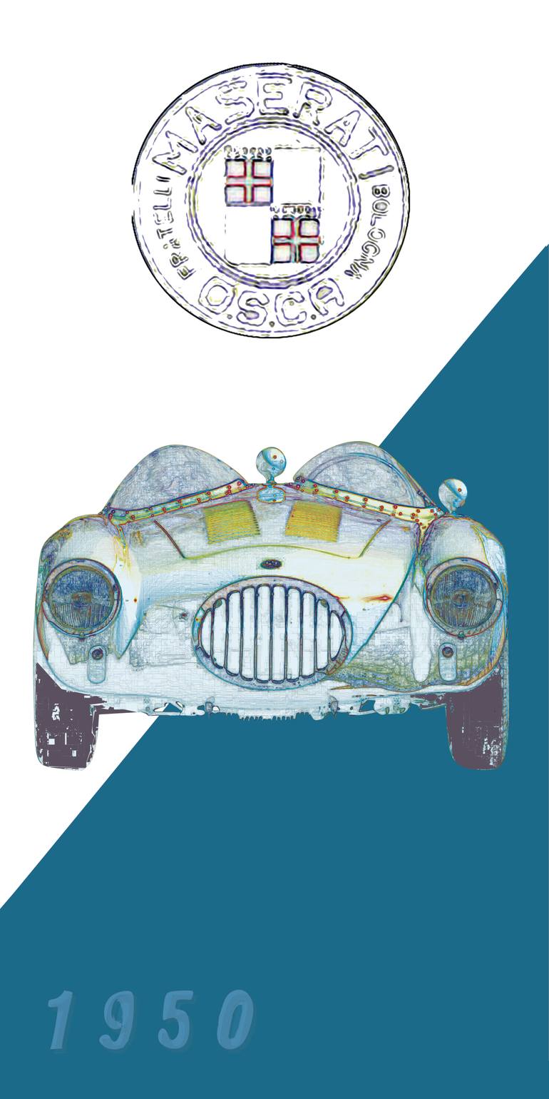 Original Car Printmaking by Andreas Ritter  Documentary Art on Acrylic  OSCA
