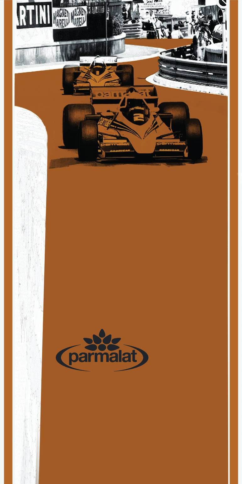 Original Car Printmaking by Andreas Ritter  Documentary Art on Acrylic  parmalat