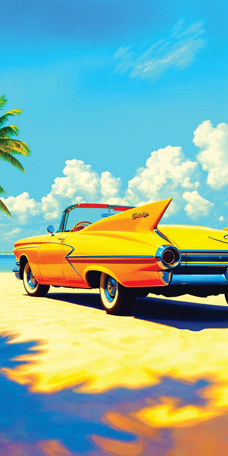 Original Car Printmaking by Andreas Ritter  Pop Art Art on Acrylic  Sarasota 3