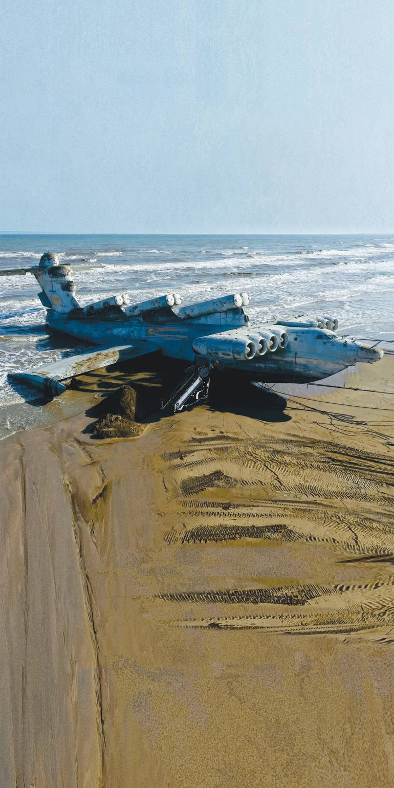 Original Transportation Printmaking by Andreas Ritter  Photorealism Art on Acrylic  Seemonster