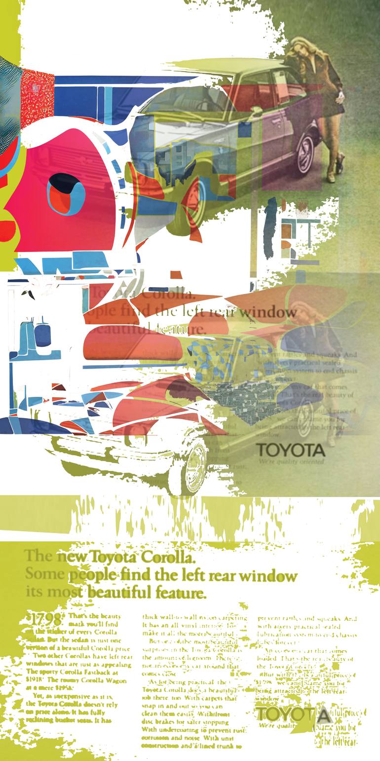 Original Car Printmaking by Andreas Ritter  Street Art Art on Acrylic  set B