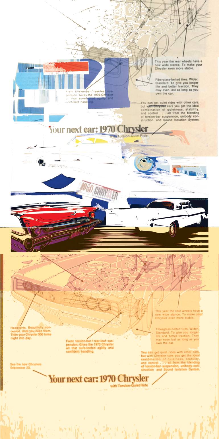 Original Car Printmaking by Andreas Ritter  Street Art Art on Acrylic  set E