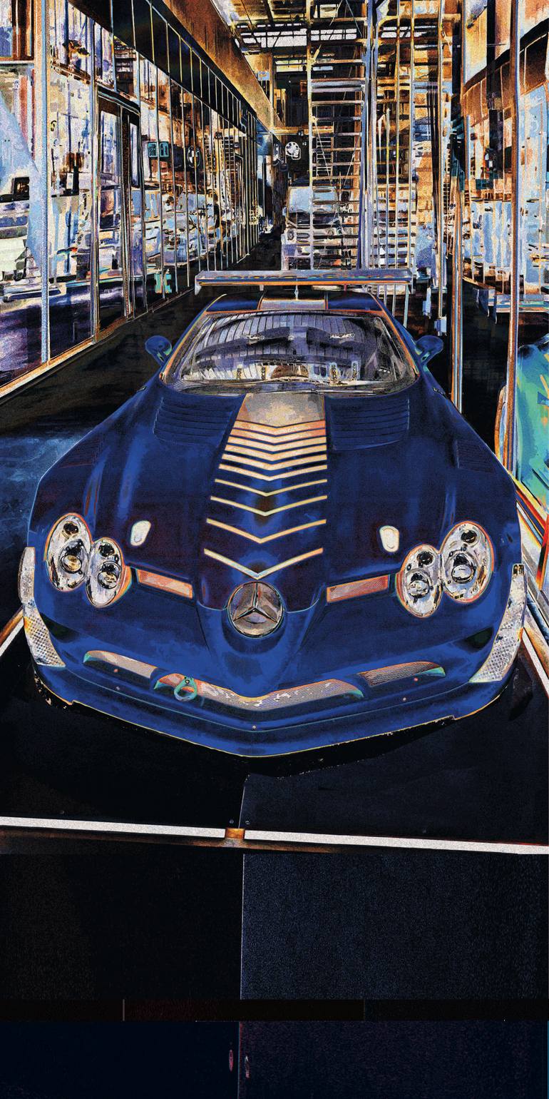 Original Car Printmaking by Andreas Ritter  Figurative Art on Acrylic  SLR