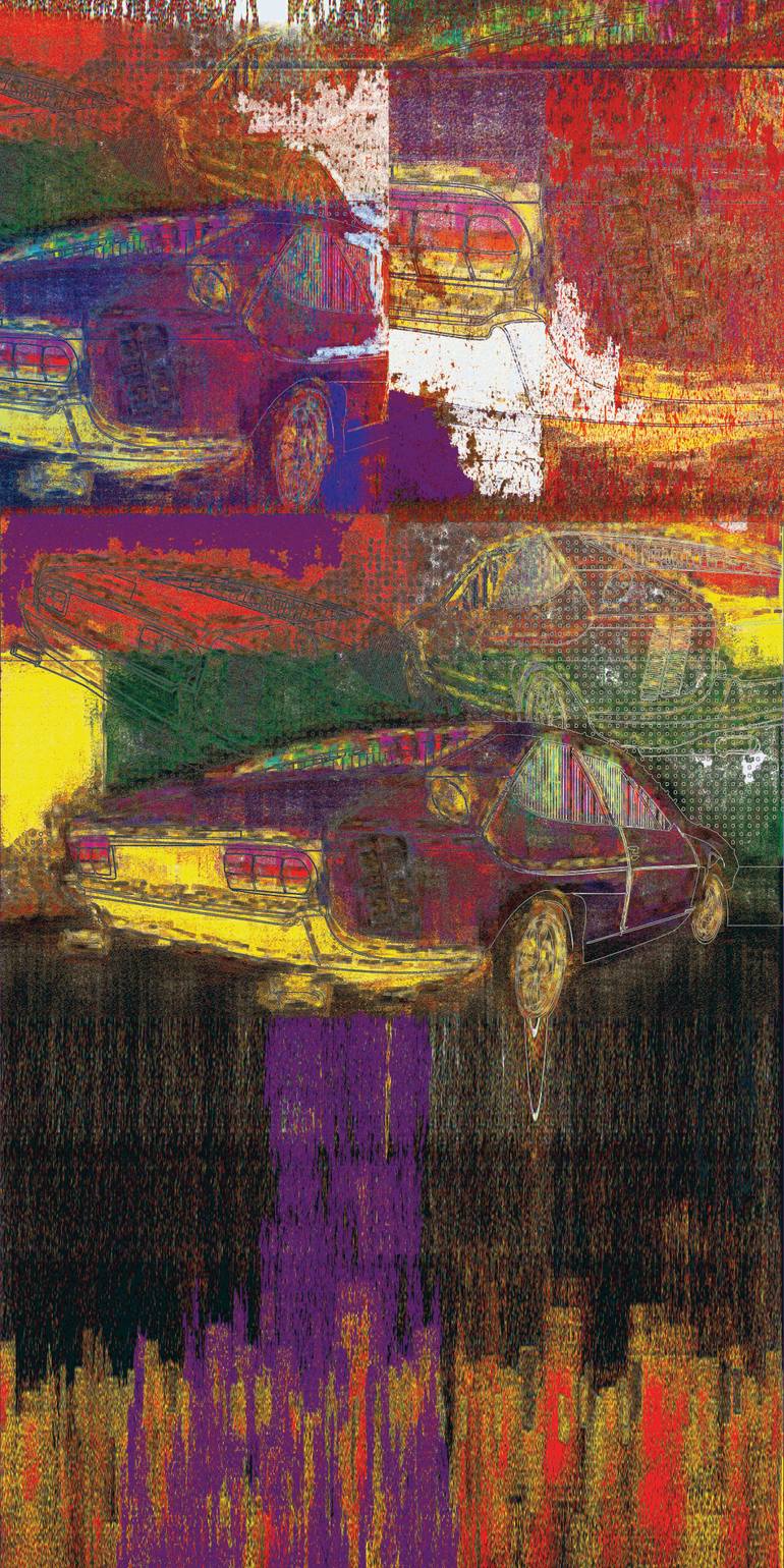 Original Car Printmaking by Andreas Ritter  Street Art Art on Acrylic  STREET 8