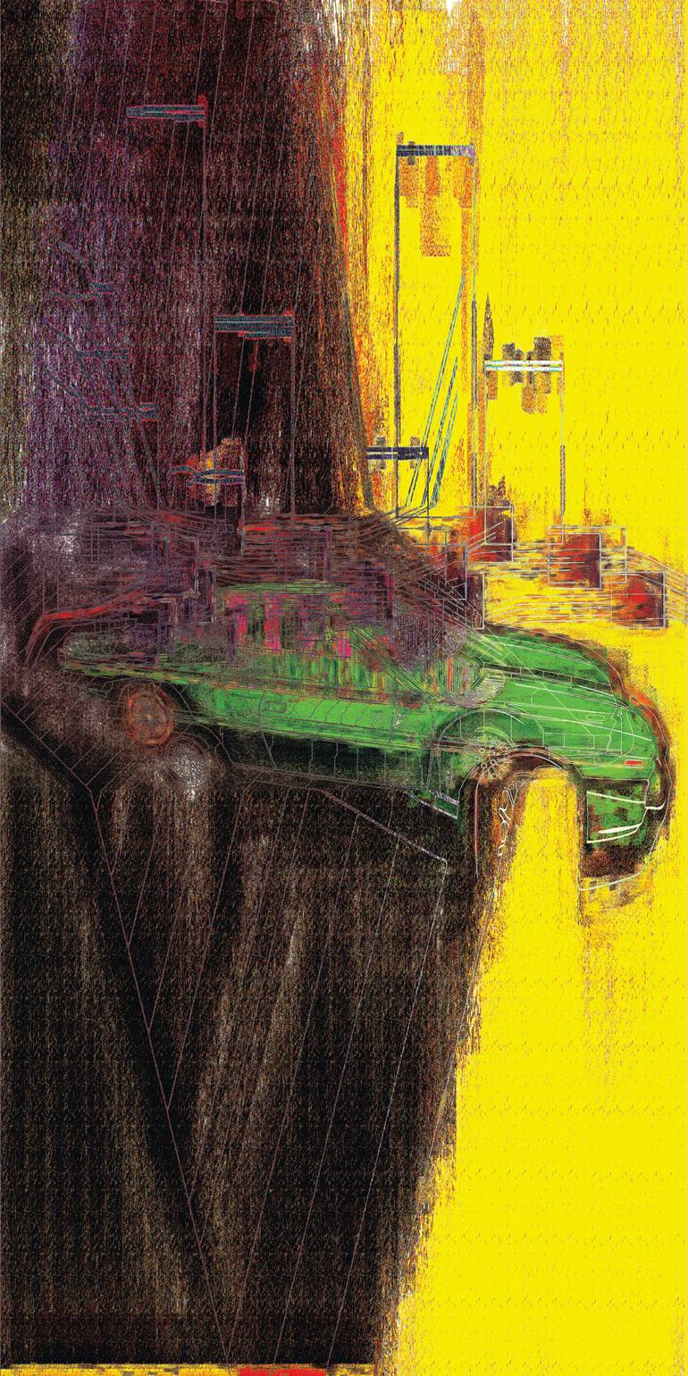 Original Car Printmaking by Andreas Ritter  Street Art Art on Acrylic  STREET 15