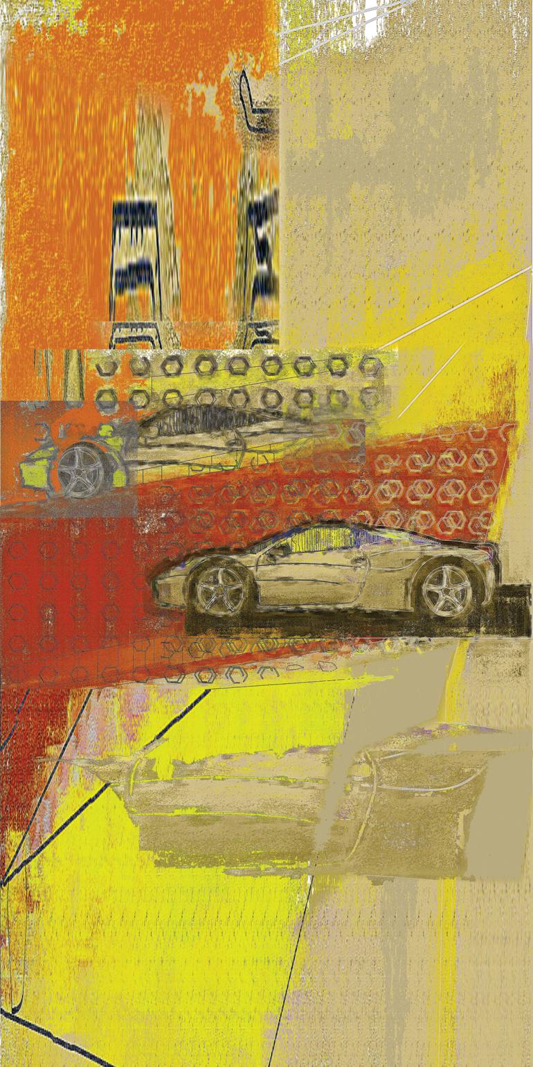 Original Car Printmaking by Andreas Ritter  Street Art Art on Acrylic  STREET 16