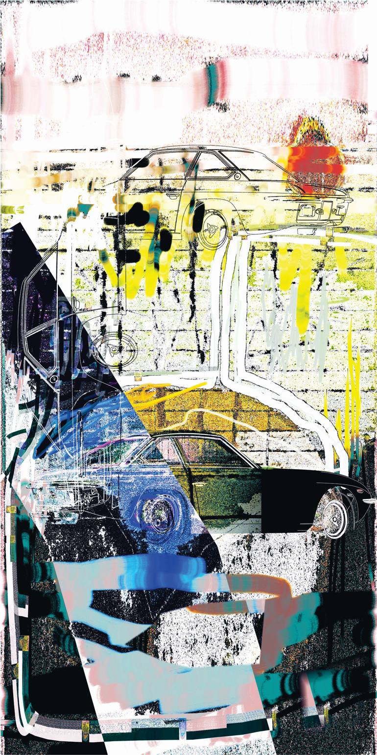 Original Car Printmaking by Andreas Ritter  Street Art Art on Acrylic  STREET 18