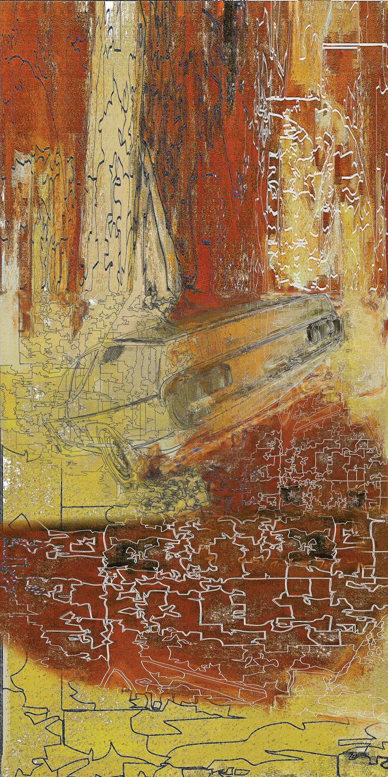Original Car Printmaking by Andreas Ritter  Street Art Art on Acrylic  STREET 21