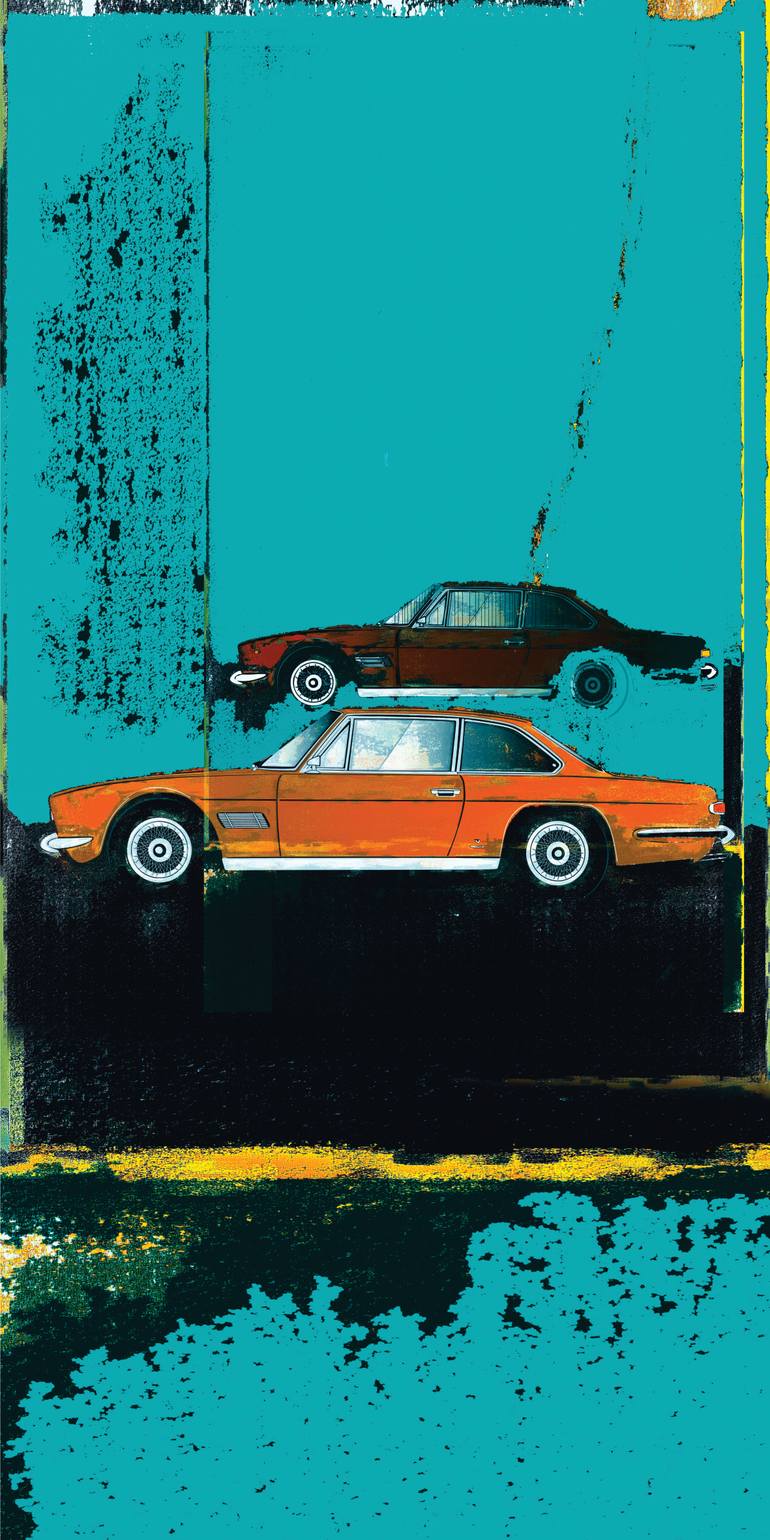 Original Car Printmaking by Andreas Ritter  Street Art Art on Acrylic  STREET 30