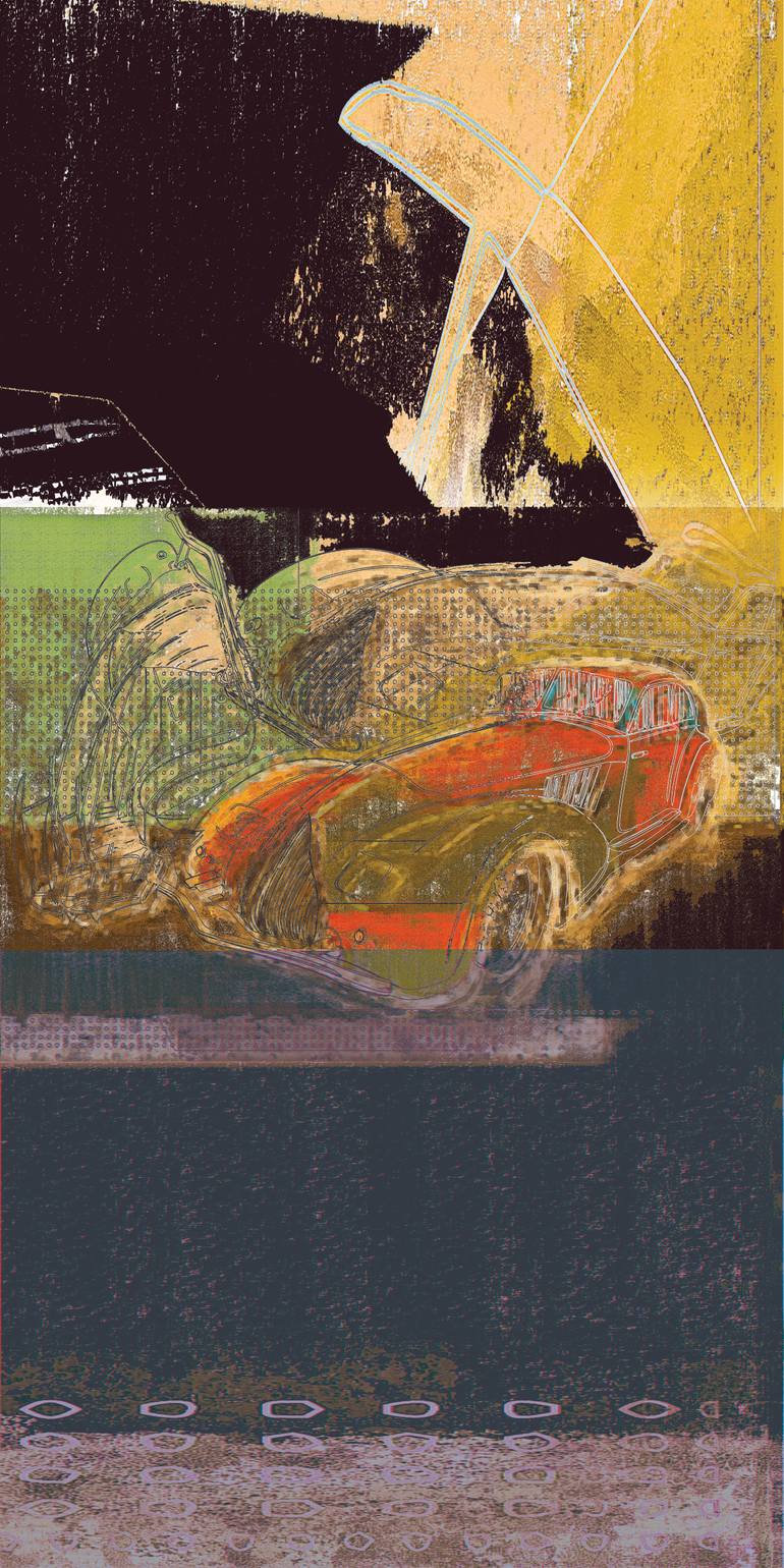 Original Car Printmaking by Andreas Ritter  Street Art Art on Acrylic  STREET 31