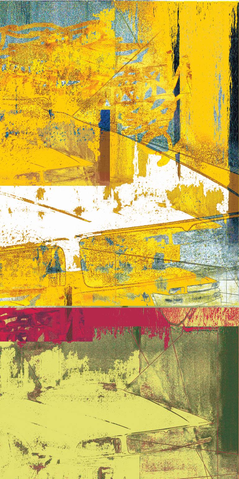 Original Car Printmaking by Andreas Ritter  Street Art Art on Acrylic  STREET 36