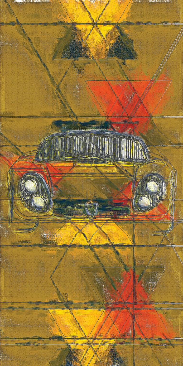 Original Car Printmaking by Andreas Ritter  Street Art Art on Acrylic  STREET 37