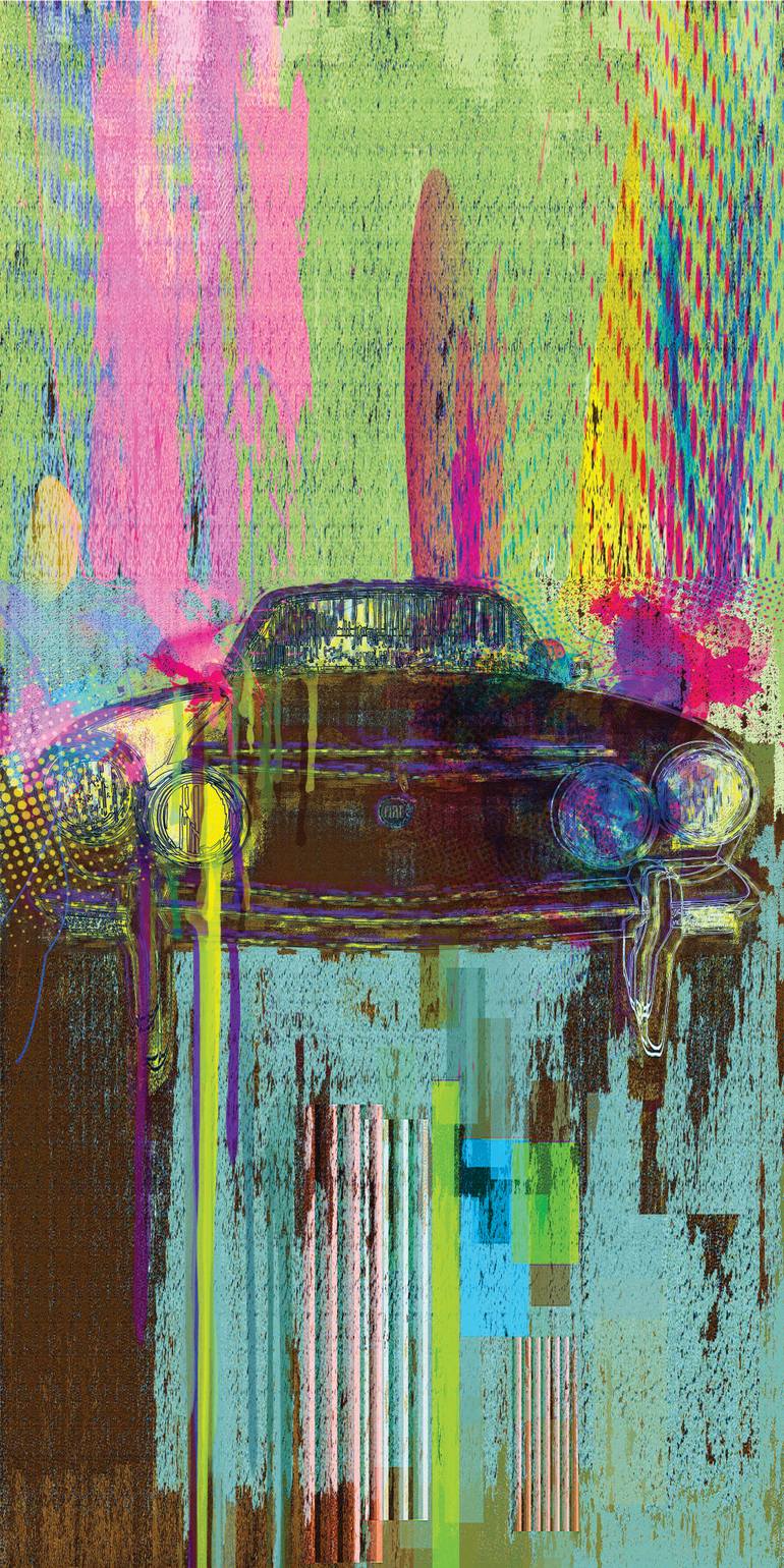 Original Car Printmaking by Andreas Ritter  Street Art Art on Acrylic  STREET 38