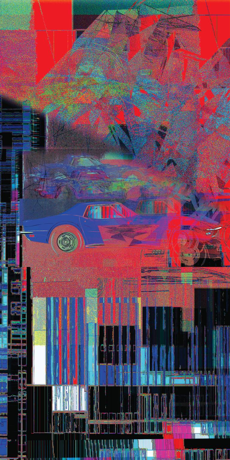 Original Car Printmaking by Andreas Ritter  Street Art Art on Acrylic  STREET 43