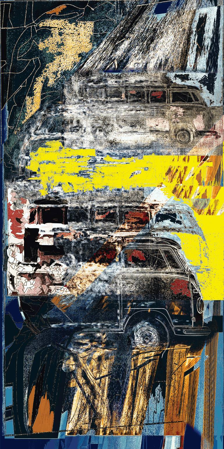 Original Car Printmaking by Andreas Ritter  Street Art Art on Acrylic  STREET 45